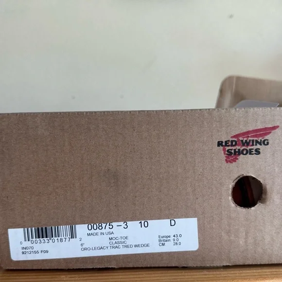 NWT Red Wing Men’s Moc 6-Inch Boot - Size 10